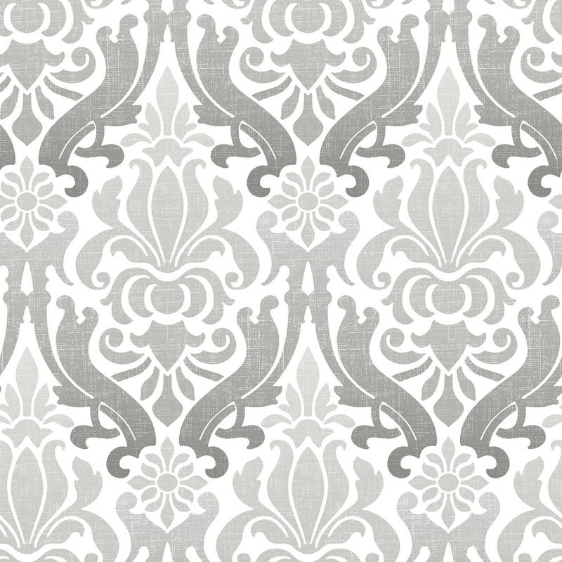 NuWallpaper Nouveau Damask Peel &#38; Stick Wallpaper Gray, 1 of 7