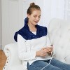 Weighted Heating Pad for Neck and Shoulders, 2.2lb Large Electric Heat Pad, Fast Heating, UL Certified, Pain Relief & Pressure Therapy - 3 of 4