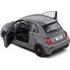 2022 Fiat 695 Abarth XSR Yamaha Record Gray with Red Stripes 1/18 Diecast Model Car by Solido - 2 of 4