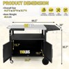 Winado Outdoor Rolling Grill Cart with Storage with Wheels Hooks Foldable Top - 4 of 4