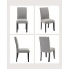 Dining Chairs Set of 4,Modern Fabric Upholstered Ergonomic Chairs with Curved Backrest,Heavy-Duty Wood Legs - 2 of 4