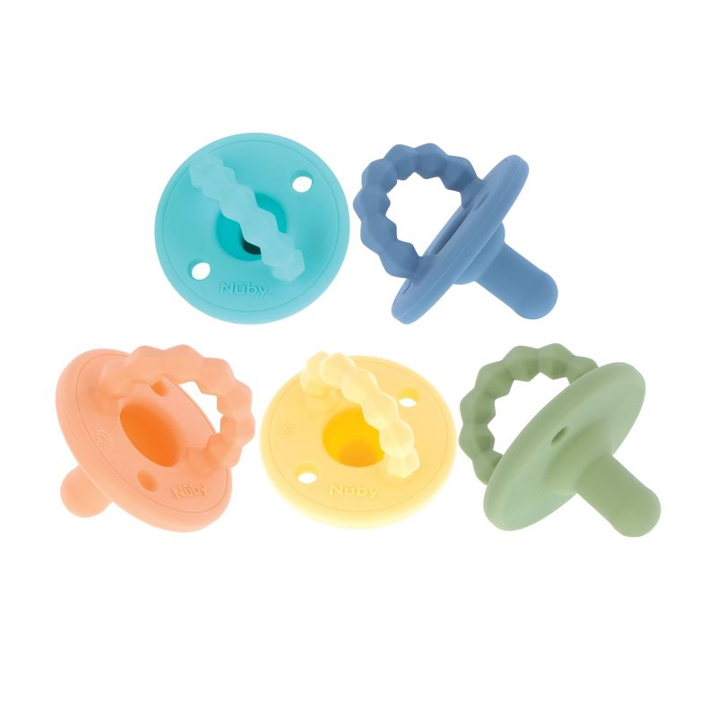 Nuby Softees Teether and Pacifier - Neutral - 5pk, 1 of 9