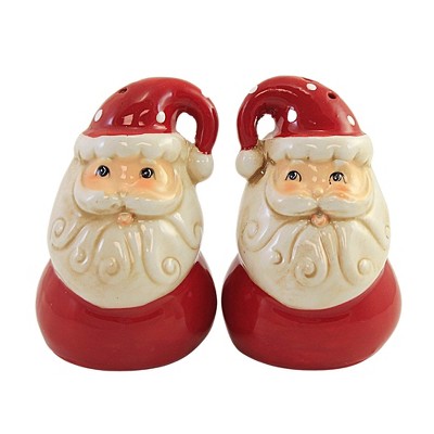 1960s Red Stanley Ball Point Tip Salt & Pepper Shaker Set 