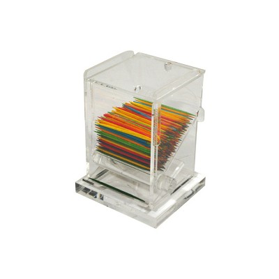 Winco Acrylic Straw Dispenser, Medium, 12.38 x 5.5 x 7.13 inches, Clear