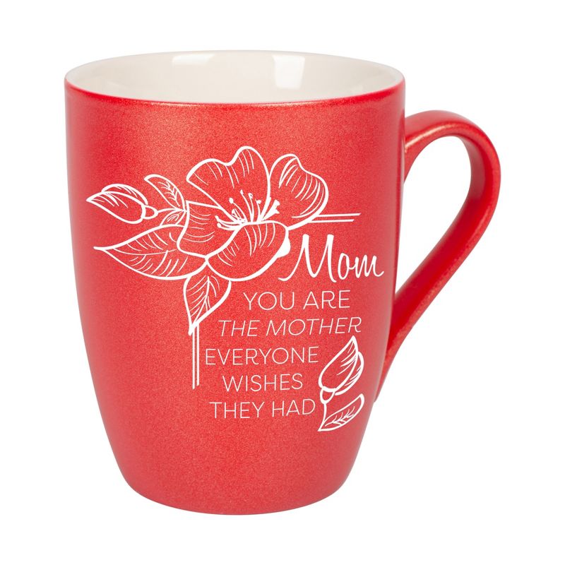 Elanze Designs Mom You Are The Mother Everyone Wishes They Had Crimson Red 10 ounce New Bone China Coffee Cup Mug, 1 of 2