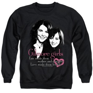 Men's Gilmore Girls Gilmore Girls Fate And Love Crewneck Sweatshirt, Black, 2X Large - 1 of 4