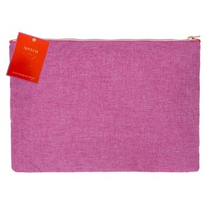 Noted by Post-it Zip Top Canvas Laptop Pouch Magenta - 1 of 4