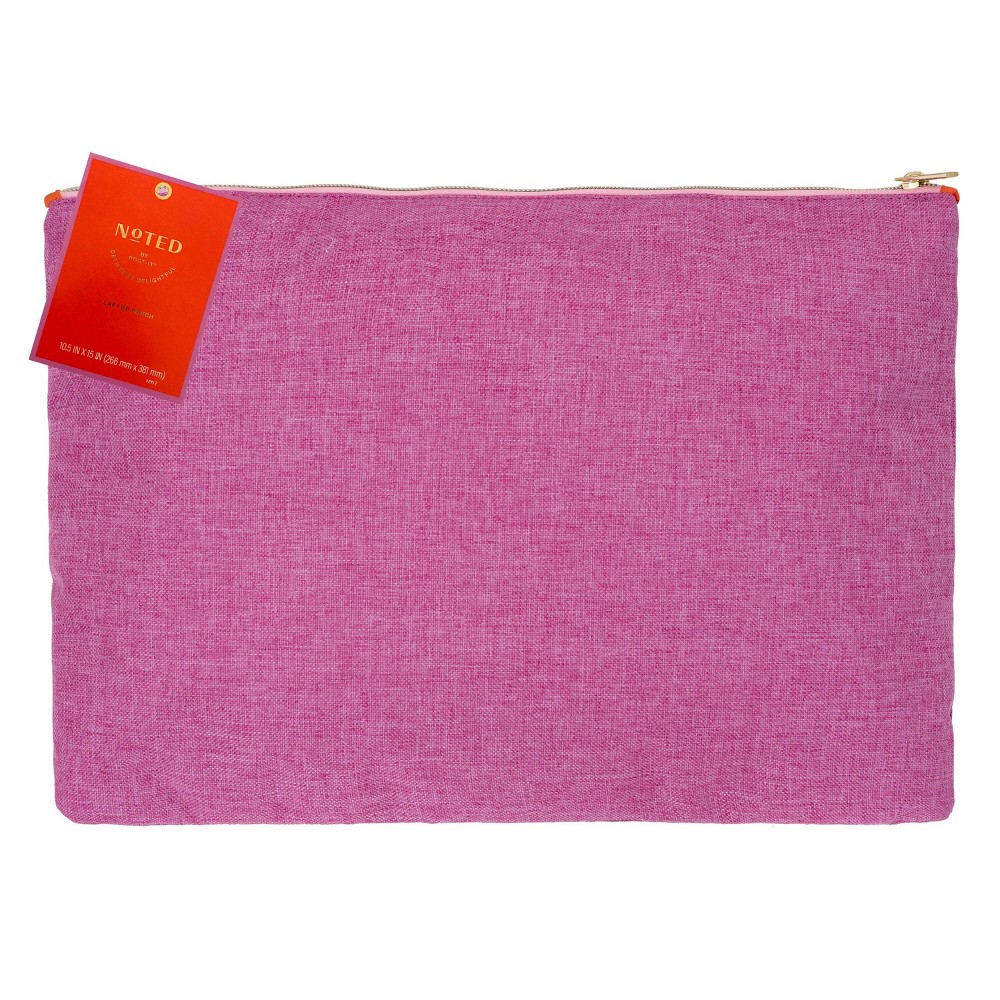 Photos - Desk Organiser Post-it Noted by  Zip Top Canvas Laptop Pouch Magenta 