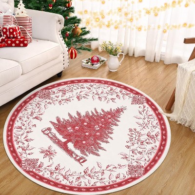 Fulvari Christmas Rug Non-Slip Indoor Rugs for Entryway,Washable Area Rug Kitchen Rug Soft Bathroom Rugs Holiday Decor