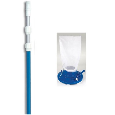 Hydrotools Venturi 8170 13" Pool Vacuum Head Leaf Bag w/ 5-15' Telescopic Pole