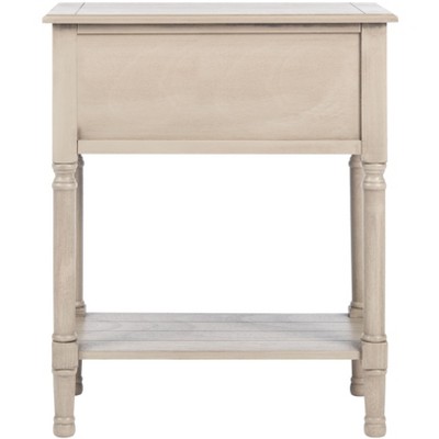 Greige Wood and Metal 3-Drawer Console Table with Storage