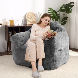 Large Bean Bag Chair for Adults, Lazy Sofa Upholstered Floor Sofa Soft Plush Chair Bean Bag Couch for Living Room Bedroom - 1 of 4