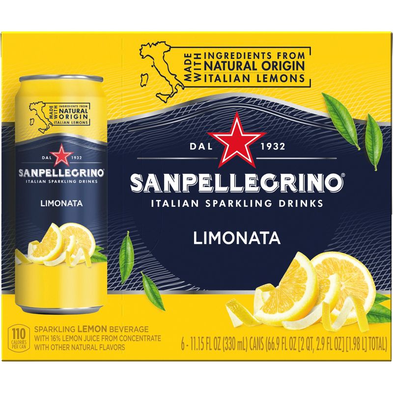 Sanpellegrino Lemon Italian Sparkling Beverage - 6pk/11.15 fl oz Cans, 2 of 9