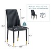 NicBex PU Dining Chairs Set of 4,Armless Kitchen Chair with High Back and White Legs for Dining Room,Kitchen - 3 of 4