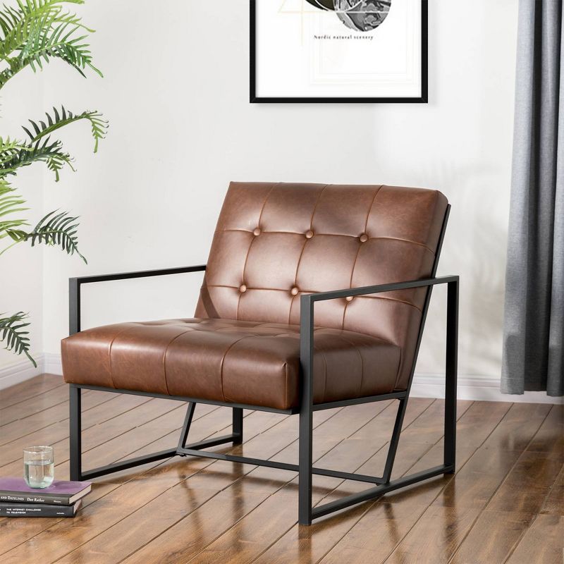 PU Leather Accent Chair - Glitzhome, 4 of 10