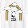 Women's - Peanuts - Snoopy Looking Up Rainbow Short Sleeve Graphic T-Shirt - 2 of 4
