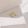 Girls' Sparkling Clear CZ Bezel Set Screw Back 14k Gold Earrings - In Season Jewelry - 4 of 4