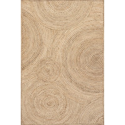Nuloom Hadassha Geometric Swirls Jute Indoor Area Rug