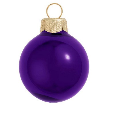 Northlight 6ct Shiny Glass Ball Christmas Ornament Set 4" - Purple