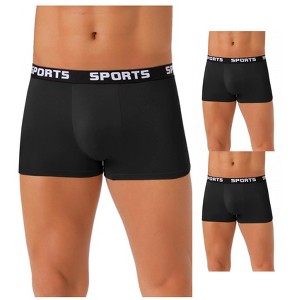 INSPIRE CHIC Men's 3 Pack Lightweight Short Leg Stretch Underwear Boxer Briefs - 1 of 4