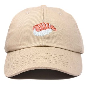 Dalix Shrimp Nigiri Embroidered Sushi Cotton Dad Hat Baseball Cap Adjustable Womens - 1 of 4