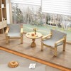 Kumasinova Modern Accent Chair, Solid Wood Armchair with Removable Washable Cover, Wide Armrest Mid-Century Lounge Chair, Roomy Sofa Chair - 2 of 4