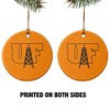 University of Findlay Primary Logo Porcelain Holiday Christmas Tree Ornament  2.8" (7.1 cm) - 2 of 4