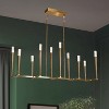 LNC Florescentia 10-Lights 43.3" Modern Luxury Linear Integrated LED Island  Lights, Gold - 2 of 4