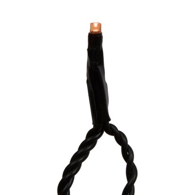 Vickerman 144 Orange LED Cluster Light Set, 24' Christmas Light Set, Black Wire