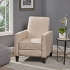 Modern Linen Push Back Recliner Chair for Adults, Wingback Armchair, Accent Chair for Living Room/Bedroom, Single Sofa Chair -Christopher Knight Home - 3 of 4