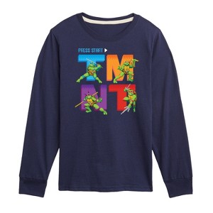 Boys' - Teenage Mutant Ninja Turtles - Press Start Grid Long Sleeve Graphic T-Shirt - 1 of 4