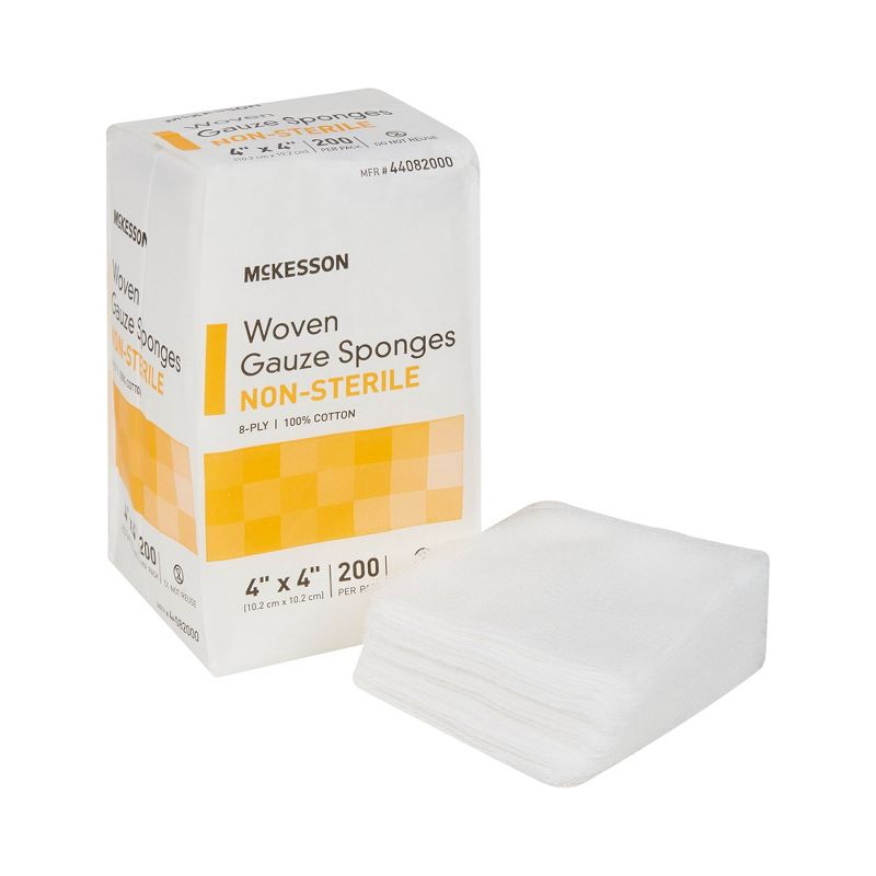 McKesson Woven Gauze Sponges, 8-Ply, 4 in x 4 in, 200 per Pack, 1 Pack, 6 of 9