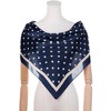 Elerevyo Women Polka Dots Large Vintage Satin Square Neckerchief Head Wrap Bandanas 35.4" X 35.4" - 2 of 4