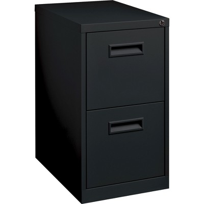 Lorell Mobile Pedestal Recessed Pull F/F 15"x19"x27-3/4" Black 67741