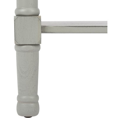 Distressed Grey Wood 1-Drawer Accent Table with Shelf