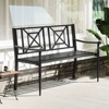Tangkula Patio Metal Sofa Garden Bench Heavy-duty Park Loveseat Chair Seat - 2 of 4