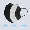MagiCare - Black Protective Face Masks for Adults - 3-Layer Disposable Breathable Mask - 50ct - 3 of 4