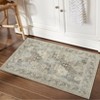 Washable Area Rug Vintage Distressed Rug Non Slip Rug Low Pile Rugs Oriental Throw Rug Foldable Indoor Carpet for Living Room Bedroom Playroom - 2 of 4