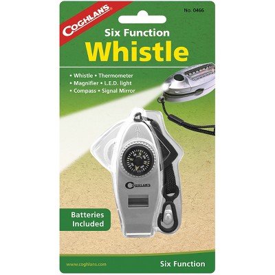 Coghlan's Six Function Whistle Signal Mirror Light Compass Thermometer Magnifier