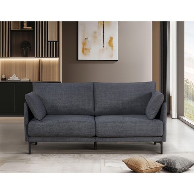 NicBex 68.11 Inch 2 Seat Sofa Couch with USB Charge Port and 2 Pillows for Living Room,Apartment,Office,Gray