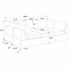 TiramisuBest 6-Piece Reversible Modular Sectional Sofa, Slipcovered Gray Couch with Removable Cushions, French Country Style for Living Room - 4 of 4