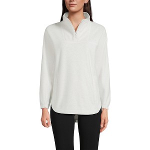 Lands' End Women's Luxe Fleece Quarter Zip - 1 of 4
