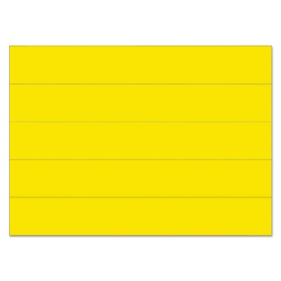 MasterVision Magnetic Dry-Erase Tape Strips Yellow Write-on Wipe-off 7/8 Inches x 6 Inches Pack of 25