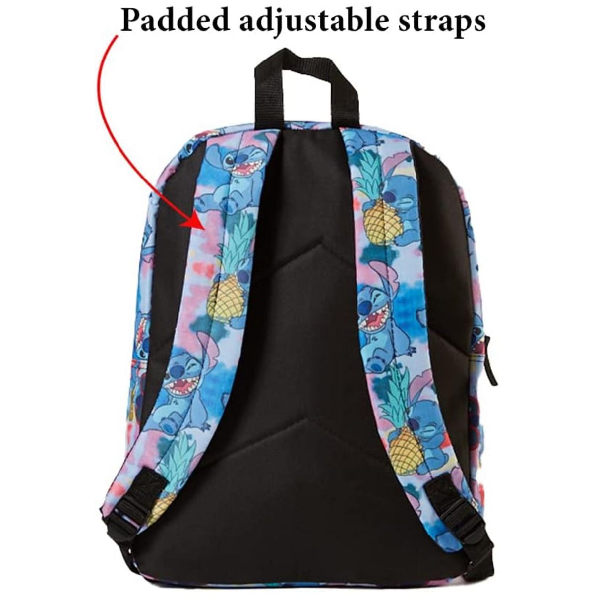 Blue Lilo and Stitch, Stitch Nylon School Backpack 16" Bookbag for Girls & Boys - thumbnail 3