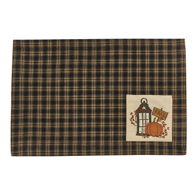 Park Designs Lantern And Pumpkin Placemat Set - Black