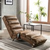 Linen Massage Chaise Lounge Indoor with Remote Control,Ergonomic Electric Massage Long Lounger with 5 Modes for Office - 3 of 4