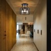 YIYIBYUS Semi-Flush Mount Light for Hallway Bedroom Kitchen, Ceiling Light Fixture, Black - 3 of 4