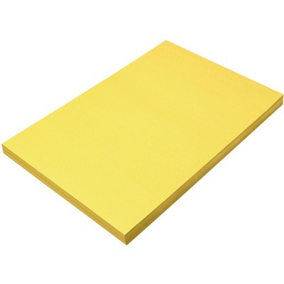 Prang Medium Weight Construction Paper, 12 x 18 Inches, Yellow, 100 Sheets
