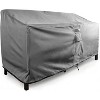 Love Seat Outdoor Furniture Weatherproof Cover - 48" x 32.5" x 31" - Gray - image 3 of 4