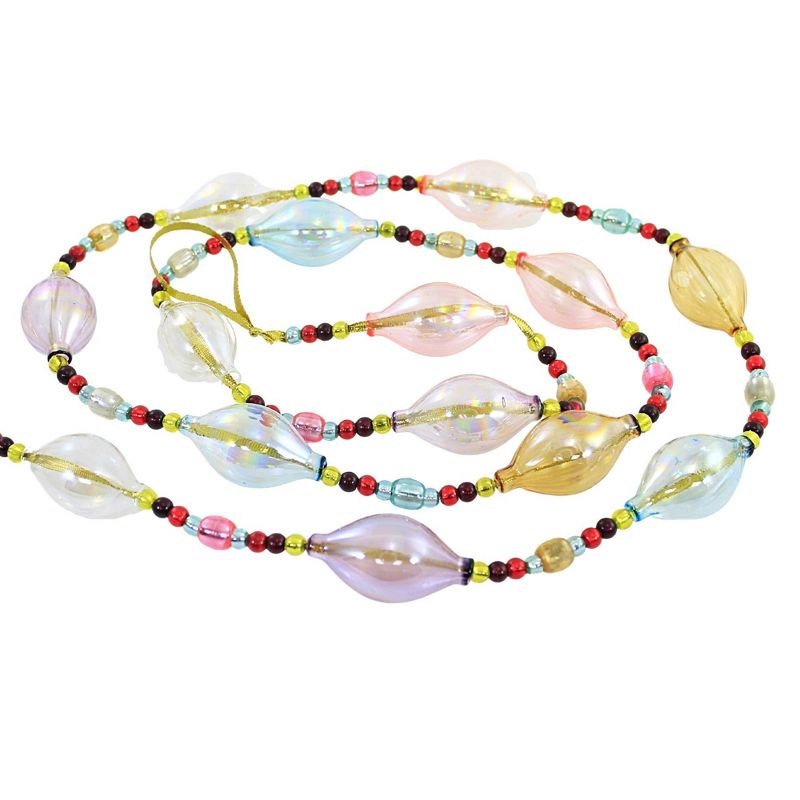 6.0 Inch Pastel Glass Garland Beads Ribbon Tree Garlands, 3 of 4